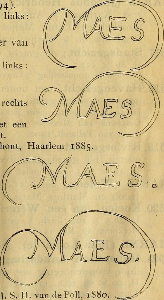 An illustration from Catalogus der schilderijen, miniaturen, pastels, omlijste teekeningen enz in het Rijks-Museum te Amsterdam, 1903, leaf 260