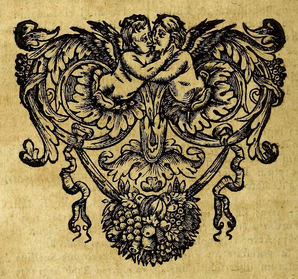 An illustration from Catalogus librorum bibliothecæ Raphaelis Tricheti du Fresne, 1662, leaf 80