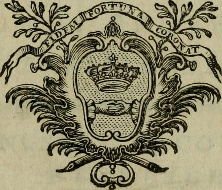 An illustration from Catalogus manuscriptorum codicum Collegii Claromontani : quem excipit catalogus mssrum. domûs professae Parisiensis, 1764, leaf 6