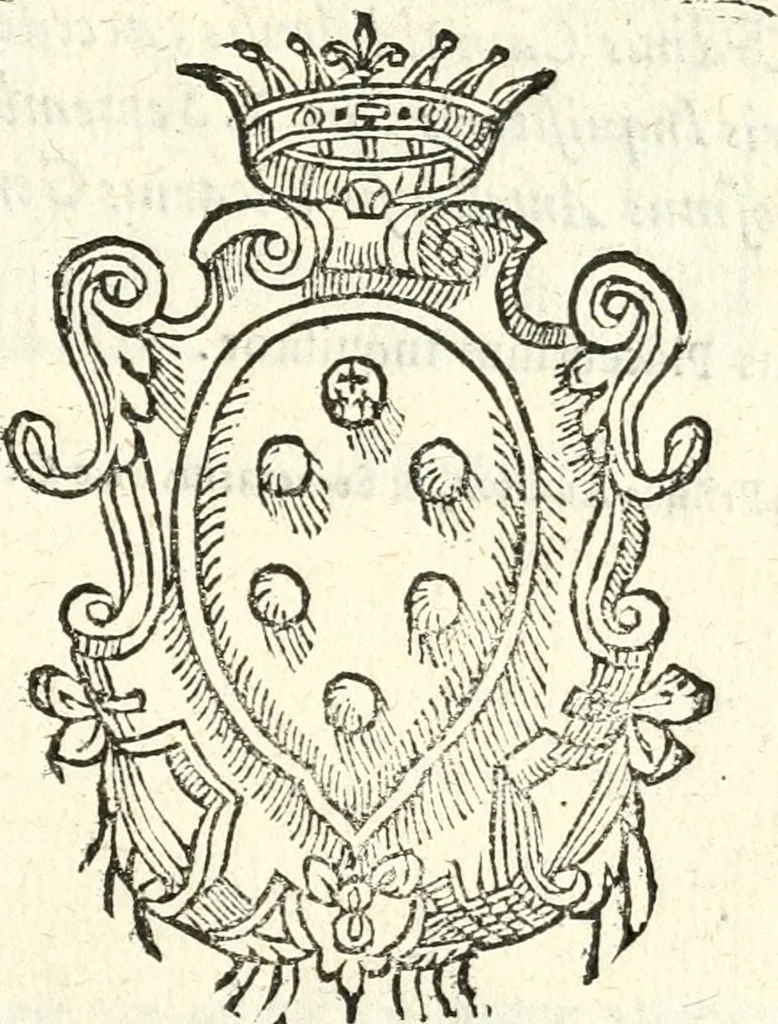 An illustration from Catalogus sanctorum et beatorum totius ordinis Camaldulensis : in quo etiam religionis initium, & viri dignitate atq[ue] virtutibus clari describuntur, 1606, leaf 64