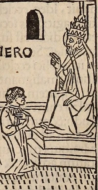 An illustration from Catalogus sanctorum [et] gestorum eoru[m] ex diuersis voluminibus collectus: editus a reuere[n]dissimo in [Christo] patre domino Petro de natalibus de venetijs dei gratia e[pisco]po Equilino, 1506, leaf 126