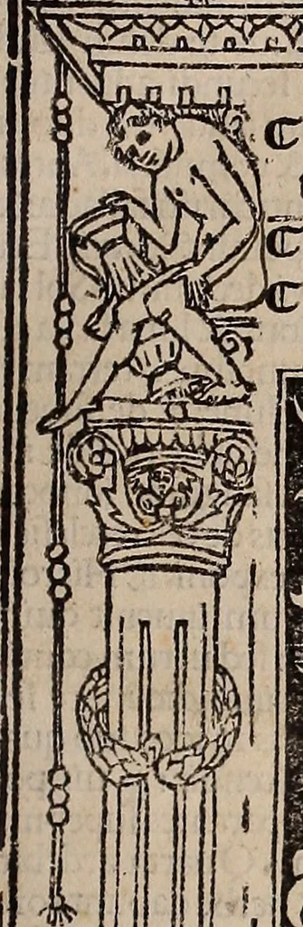 An illustration from Catalogus sanctorum [et] gestorum eoru[m] ex diuersis voluminibus collectus: editus a reuere[n]dissimo in [Christo] patre domino Petro de natalibus de venetijs dei gratia e[pisco]po Equilino, 1506, leaf 14