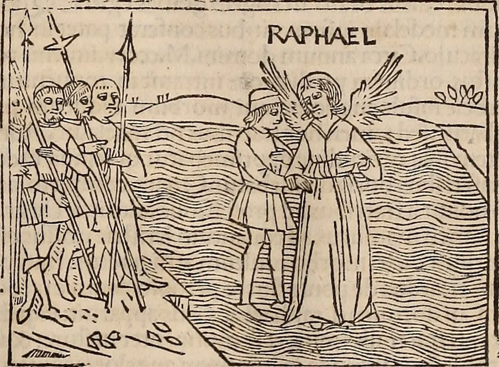 An illustration from Catalogus sanctorum [et] gestorum eoru[m] ex diuersis voluminibus collectus: editus a reuere[n]dissimo in [Christo] patre domino Petro de natalibus de venetijs dei gratia e[pisco]po Equilino, 1506, leaf 194