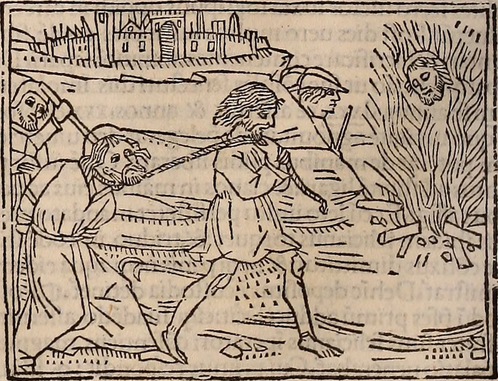 An illustration from Catalogus sanctorum [et] gestorum eoru[m] ex diuersis voluminibus collectus: editus a reuere[n]dissimo in [Christo] patre domino Petro de natalibus de venetijs dei gratia e[pisco]po Equilino, 1506, leaf 237