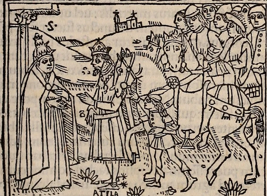 An illustration from Catalogus sanctorum [et] gestorum eoru[m] ex diuersis voluminibus collectus: editus a reuere[n]dissimo in [Christo] patre domino Petro de natalibus de venetijs dei gratia e[pisco]po Equilino, 1506, leaf 260