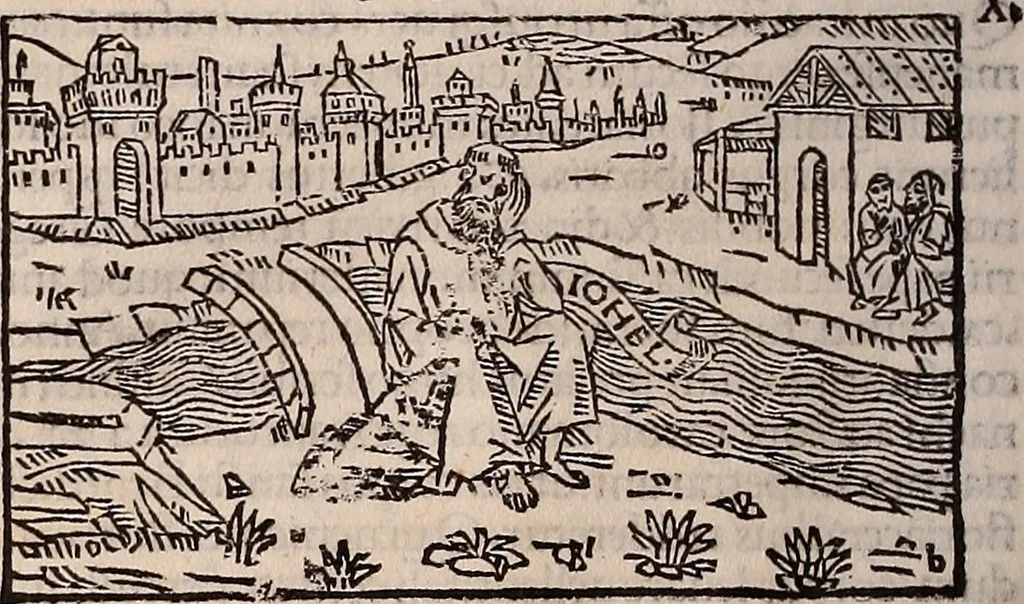 An illustration from Catalogus sanctorum [et] gestorum eoru[m] ex diuersis voluminibus collectus: editus a reuere[n]dissimo in [Christo] patre domino Petro de natalibus de venetijs dei gratia e[pisco]po Equilino, 1506, leaf 279