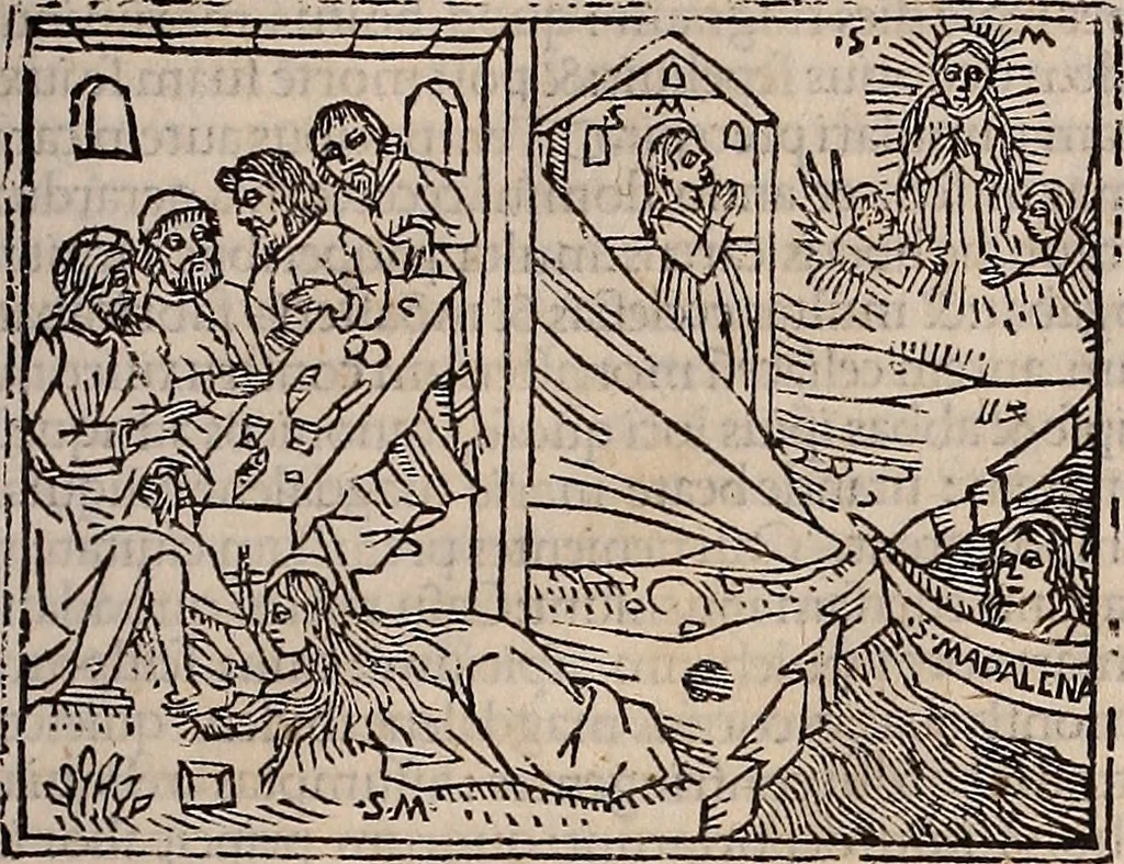 An illustration from Catalogus sanctorum [et] gestorum eoru[m] ex diuersis voluminibus collectus: editus a reuere[n]dissimo in [Christo] patre domino Petro de natalibus de venetijs dei gratia e[pisco]po Equilino, 1506, leaf 292