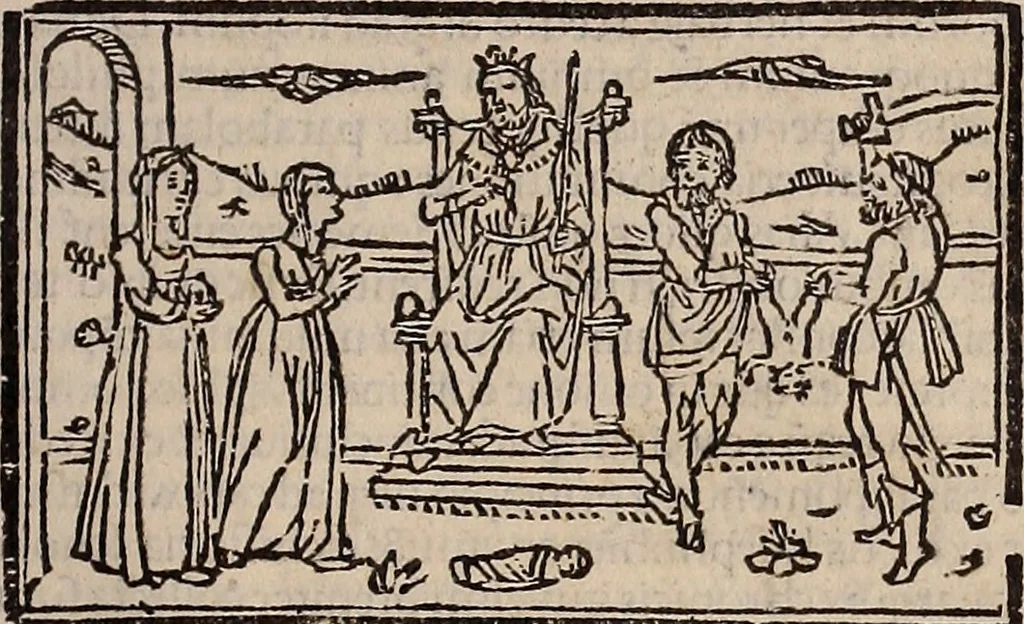 An illustration from Catalogus sanctorum [et] gestorum eoru[m] ex diuersis voluminibus collectus: editus a reuere[n]dissimo in [Christo] patre domino Petro de natalibus de venetijs dei gratia e[pisco]po Equilino, 1506, leaf 308