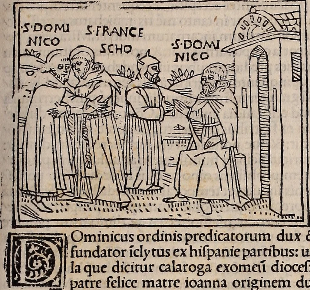 An illustration from Catalogus sanctorum [et] gestorum eoru[m] ex diuersis voluminibus collectus: editus a reuere[n]dissimo in [Christo] patre domino Petro de natalibus de venetijs dei gratia e[pisco]po Equilino, 1506, leaf 316