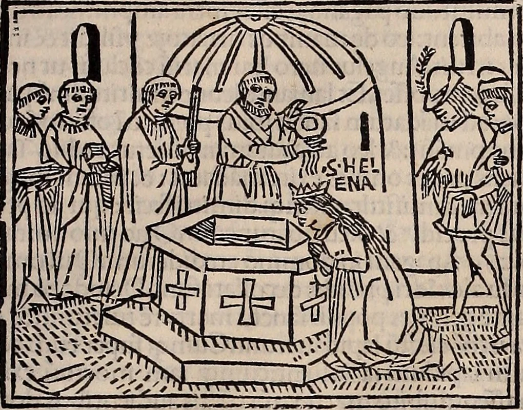 An illustration from Catalogus sanctorum [et] gestorum eoru[m] ex diuersis voluminibus collectus: editus a reuere[n]dissimo in [Christo] patre domino Petro de natalibus de venetijs dei gratia e[pisco]po Equilino, 1506, leaf 336
