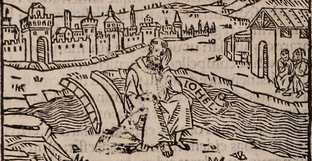 An illustration from Catalogus sanctorum [et] gestorum eoru[m] ex diuersis voluminibus collectus: editus a reuere[n]dissimo in [Christo] patre domino Petro de natalibus de venetijs dei gratia e[pisco]po Equilino, 1506, leaf 39