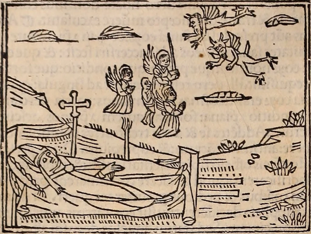 An illustration from Catalogus sanctorum [et] gestorum eoru[m] ex diuersis voluminibus collectus: editus a reuere[n]dissimo in [Christo] patre domino Petro de natalibus de venetijs dei gratia e[pisco]po Equilino, 1506, leaf 403