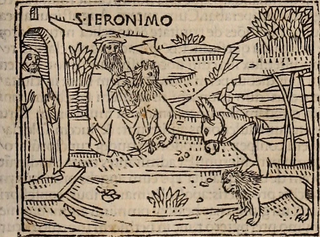 An illustration from Catalogus sanctorum [et] gestorum eoru[m] ex diuersis voluminibus collectus: editus a reuere[n]dissimo in [Christo] patre domino Petro de natalibus de venetijs dei gratia e[pisco]po Equilino, 1506, leaf 406