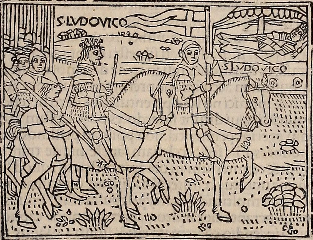 An illustration from Catalogus sanctorum [et] gestorum eoru[m] ex diuersis voluminibus collectus: editus a reuere[n]dissimo in [Christo] patre domino Petro de natalibus de venetijs dei gratia e[pisco]po Equilino, 1506, leaf 428