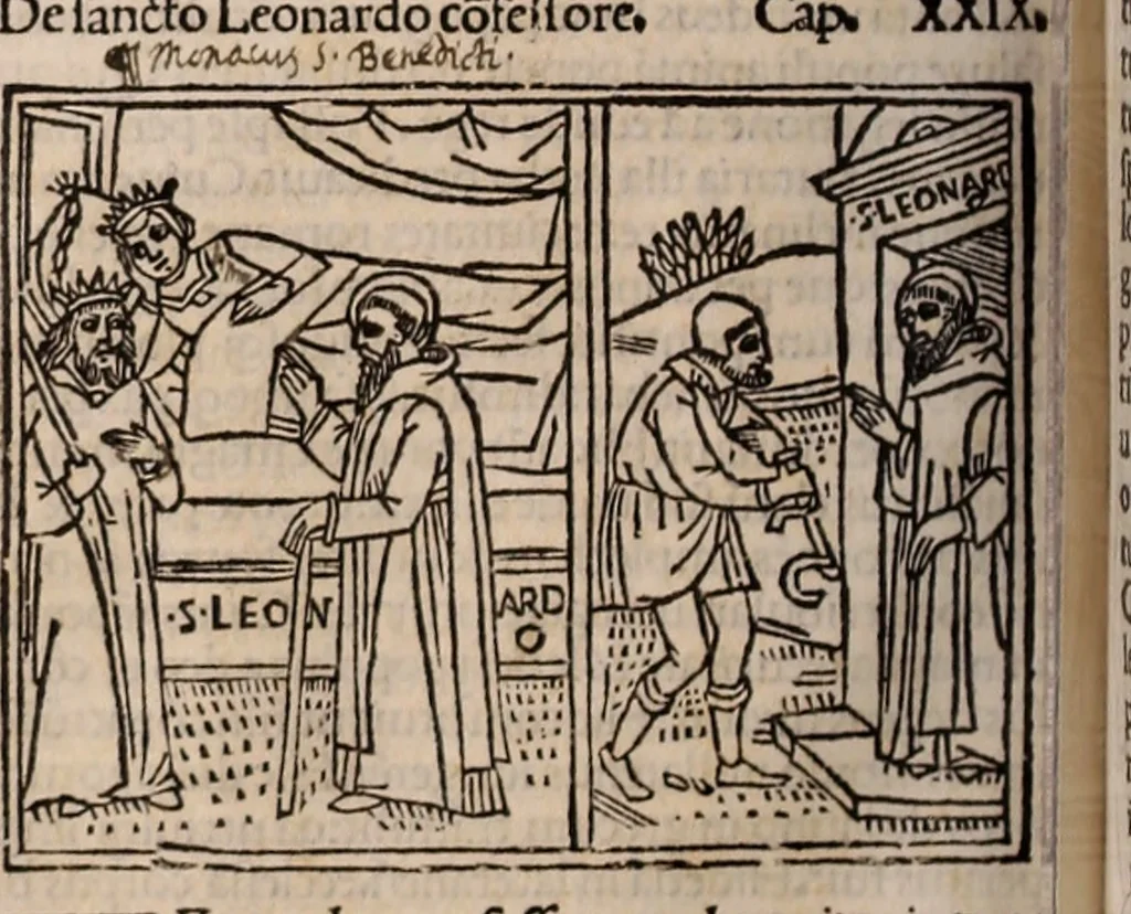 An illustration from Catalogus sanctorum [et] gestorum eoru[m] ex diuersis voluminibus collectus: editus a reuere[n]dissimo in [Christo] patre domino Petro de natalibus de venetijs dei gratia e[pisco]po Equilino, 1506, leaf 459