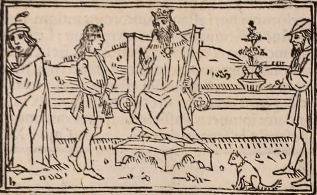 An illustration from Catalogus sanctorum [et] gestorum eoru[m] ex diuersis voluminibus collectus: editus a reuere[n]dissimo in [Christo] patre domino Petro de natalibus de venetijs dei gratia e[pisco]po Equilino, 1506, leaf 51