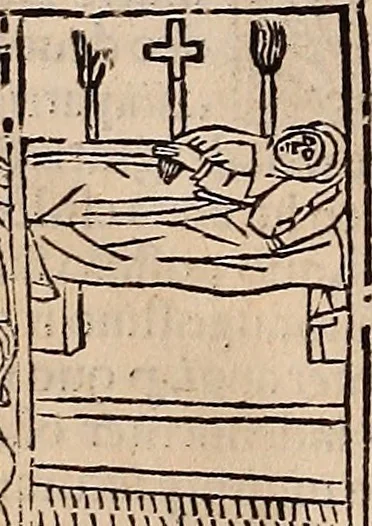 An illustration from Catalogus sanctorum [et] gestorum eoru[m] ex diuersis voluminibus collectus: editus a reuere[n]dissimo in [Christo] patre domino Petro de natalibus de venetijs dei gratia e[pisco]po Equilino, 1506, leaf 559