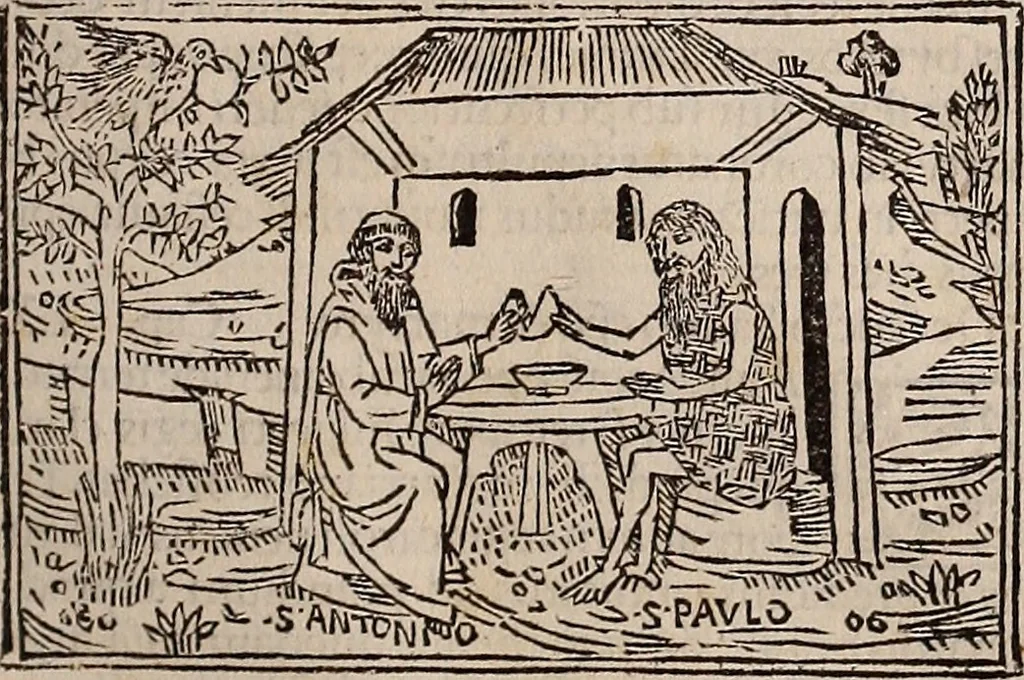 An illustration from Catalogus sanctorum [et] gestorum eoru[m] ex diuersis voluminibus collectus: editus a reuere[n]dissimo in [Christo] patre domino Petro de natalibus de venetijs dei gratia e[pisco]po Equilino, 1506, leaf 68