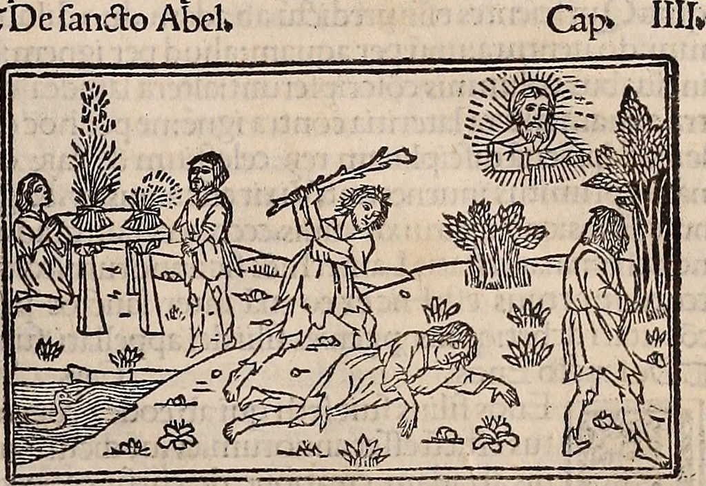 An illustration from Catalogus sanctorum [et] gestorum eoru[m] ex diuersis voluminibus collectus: editus a reuere[n]dissimo in [Christo] patre domino Petro de natalibus de venetijs dei gratia e[pisco]po Equilino, 1506, leaf 86