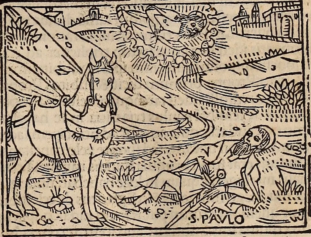 An illustration from Catalogus sanctorum [et] gestorum eoru[m] ex diuersis voluminibus collectus: editus a reuere[n]dissimo in [Christo] patre domino Petro de natalibus de venetijs dei gratia e[pisco]po Equilino, 1506, leaf 88