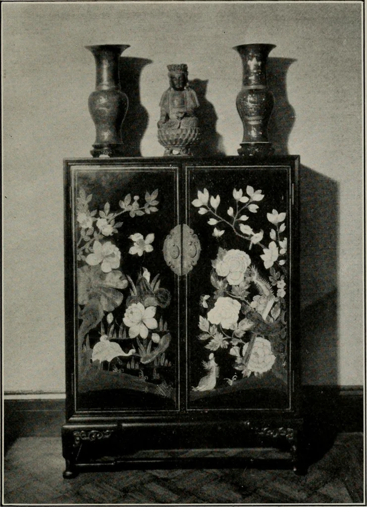 An illustration from Catalog: the valuable Oriental art collection of the late William D. McCann, sold by order of the trustees, including antique porcelains, and potteries of the Han, T'ang, Sung, Ming, and Tsing Dynasties. Bronzes, enamels, embroideries, carvings, lacquers, jade, marbles, stone, leather, ivories, brocades, paintings, screens ... on exhibition February 10th, 11th and 12th .., 1920, leaf 70