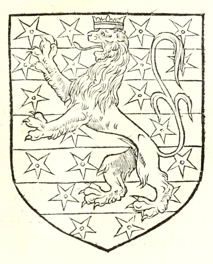 An illustration from Catalogve des tresillvstres dvcz et connestables de France : depuis le roy Clotaire premier du nom, iusques à trespuissant, tresmagnanime & tresuictorieux roy de France, Henry deuxieme, 1555, leaf 125