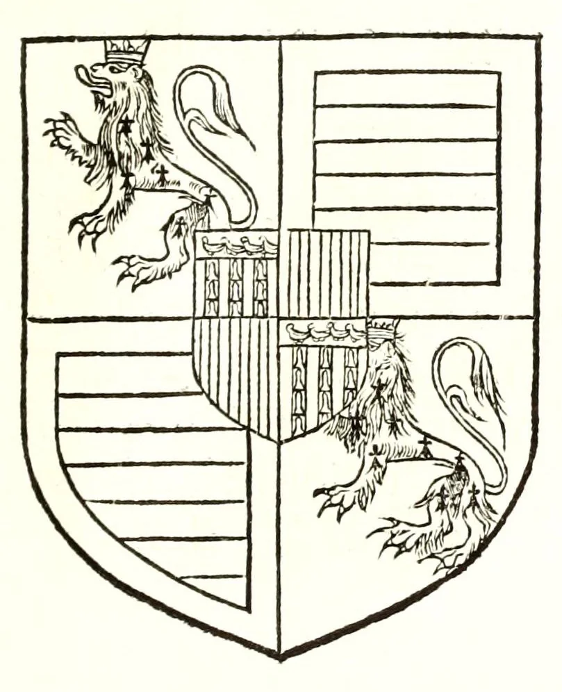 An illustration from Catalogve des tresillvstres dvcz et connestables de France : depuis le roy Clotaire premier du nom, iusques à trespuissant, tresmagnanime & tresuictorieux roy de France, Henry deuxieme, 1555, leaf 159