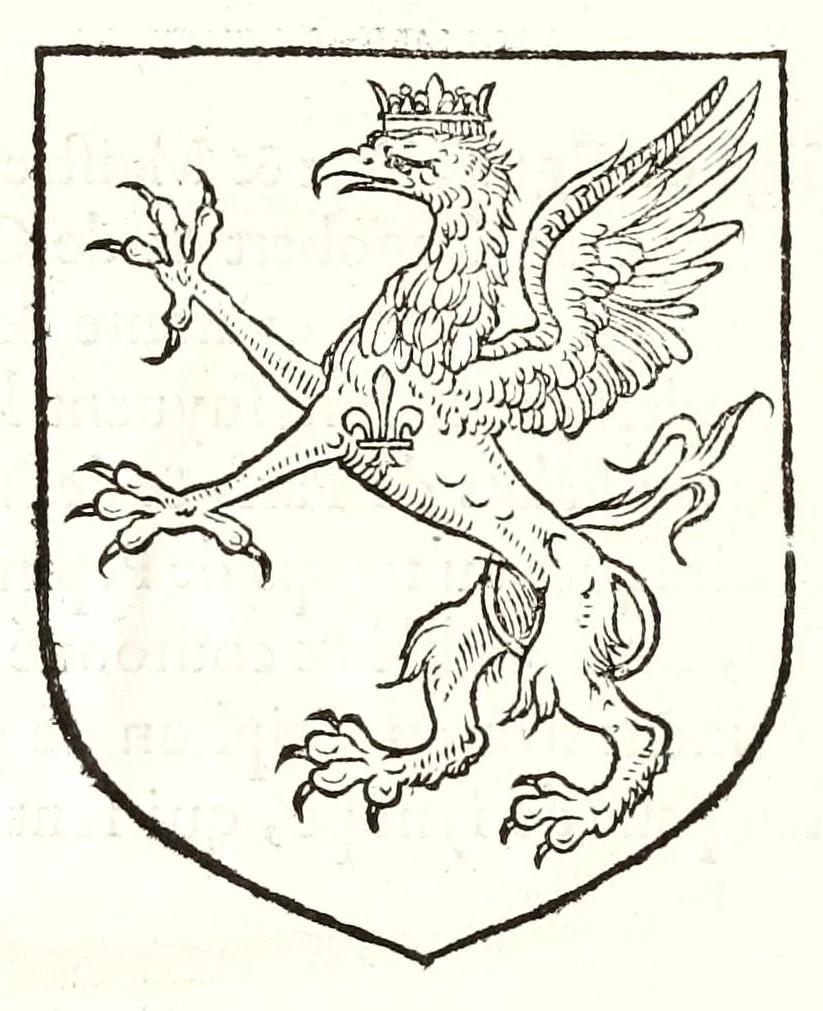 An illustration from Catalogve des tresillvstres dvcz et connestables de France : depuis le roy Clotaire premier du nom, iusques à trespuissant, tresmagnanime & tresuictorieux roy de France, Henry deuxieme, 1555, leaf 16
