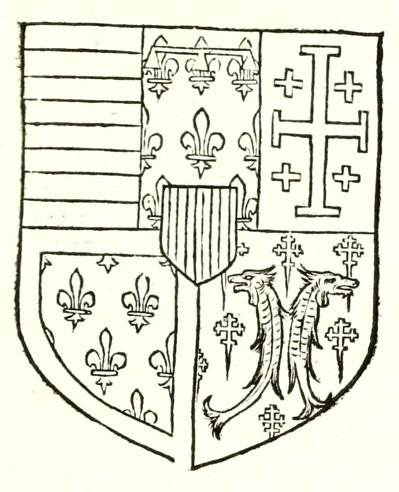 An illustration from Catalogve des tresillvstres dvcz et connestables de France : depuis le roy Clotaire premier du nom, iusques à trespuissant, tresmagnanime & tresuictorieux roy de France, Henry deuxieme, 1555, leaf 179