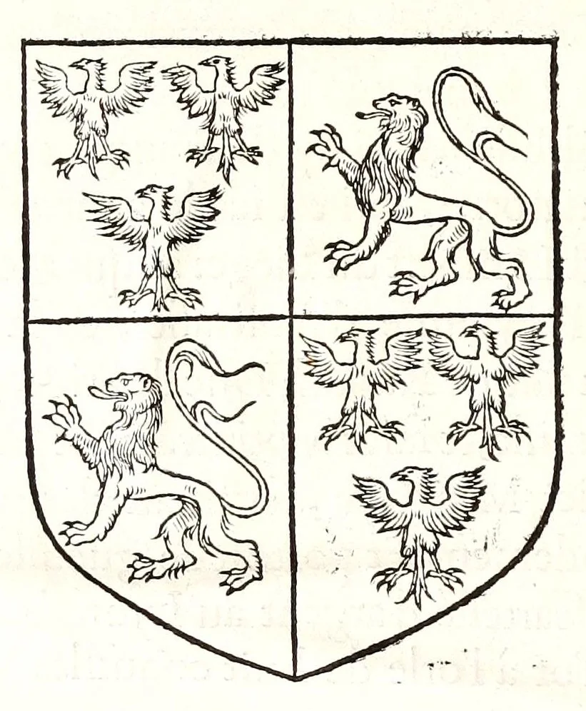 An illustration from Catalogve des tresillvstres dvcz et connestables de France : depuis le roy Clotaire premier du nom, iusques à trespuissant, tresmagnanime & tresuictorieux roy de France, Henry deuxieme, 1555, leaf 20