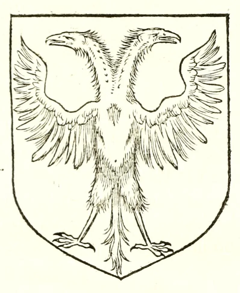 An illustration from Catalogve des tresillvstres dvcz et connestables de France : depuis le roy Clotaire premier du nom, iusques à trespuissant, tresmagnanime & tresuictorieux roy de France, Henry deuxieme, 1555, leaf 203