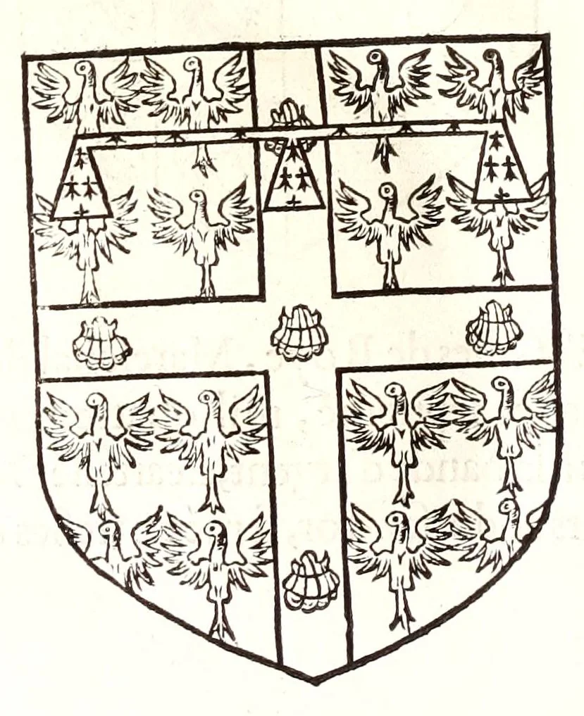 An illustration from Catalogve des tresillvstres dvcz et connestables de France : depuis le roy Clotaire premier du nom, iusques à trespuissant, tresmagnanime & tresuictorieux roy de France, Henry deuxieme, 1555, leaf 220
