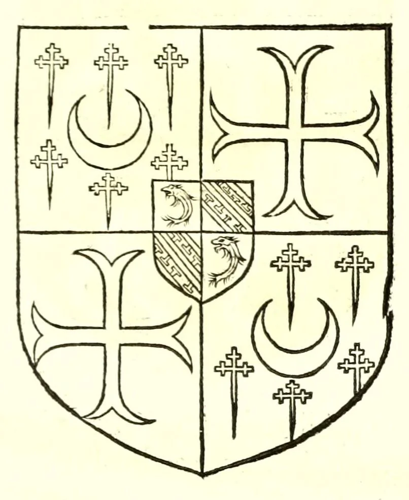 An illustration from Catalogve des tresillvstres dvcz et connestables de France : depuis le roy Clotaire premier du nom, iusques à trespuissant, tresmagnanime & tresuictorieux roy de France, Henry deuxieme, 1555, leaf 223