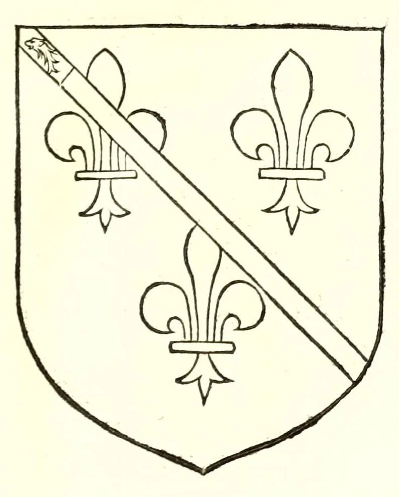 An illustration from Catalogve des tresillvstres dvcz et connestables de France : depuis le roy Clotaire premier du nom, iusques à trespuissant, tresmagnanime & tresuictorieux roy de France, Henry deuxieme, 1555, leaf 223
