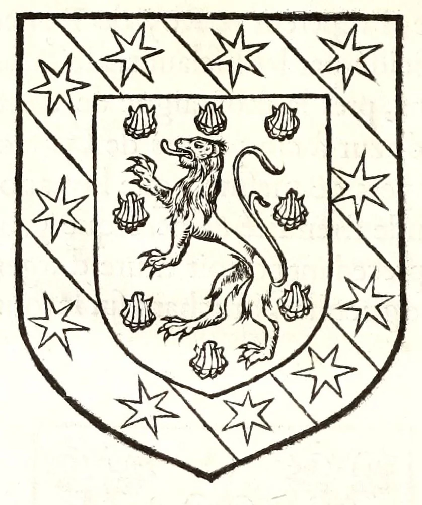 An illustration from Catalogve des tresillvstres dvcz et connestables de France : depuis le roy Clotaire premier du nom, iusques à trespuissant, tresmagnanime & tresuictorieux roy de France, Henry deuxieme, 1555, leaf 36