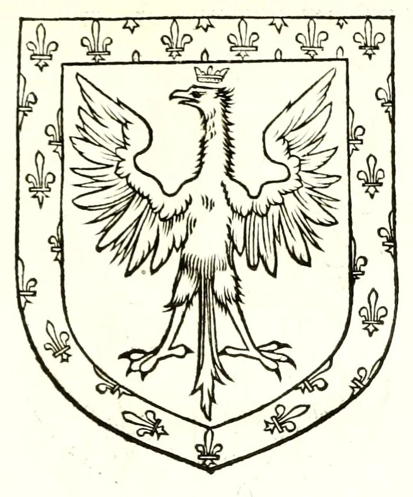 An illustration from Catalogve des tresillvstres dvcz et connestables de France : depuis le roy Clotaire premier du nom, iusques à trespuissant, tresmagnanime & tresuictorieux roy de France, Henry deuxieme, 1555, leaf 39