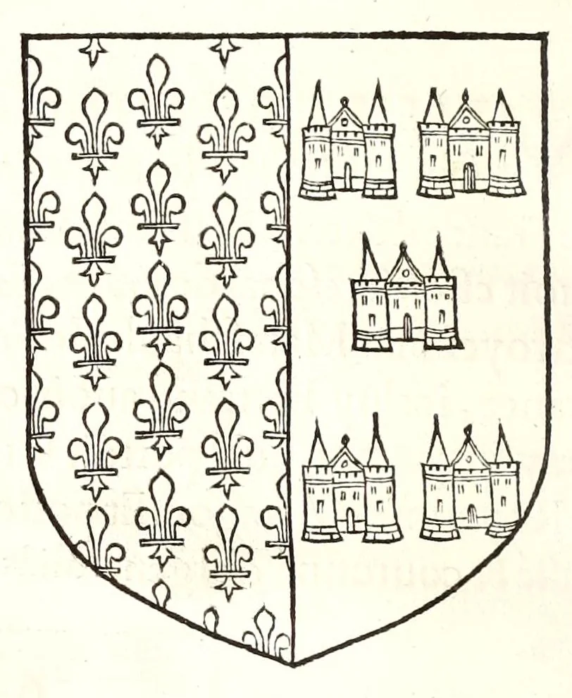 An illustration from Catalogve des tresillvstres dvcz et connestables de France : depuis le roy Clotaire premier du nom, iusques à trespuissant, tresmagnanime & tresuictorieux roy de France, Henry deuxieme, 1555, leaf 56