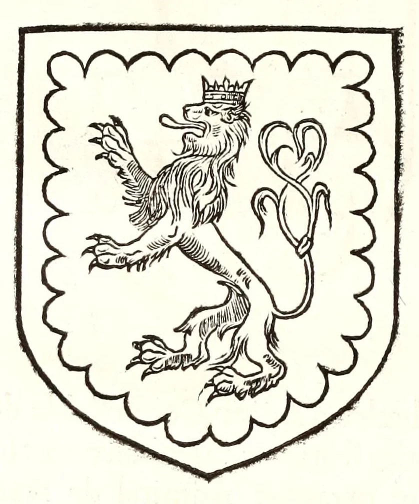 An illustration from Catalogve des tresillvstres dvcz et connestables de France : depuis le roy Clotaire premier du nom, iusques à trespuissant, tresmagnanime & tresuictorieux roy de France, Henry deuxieme, 1555, leaf 66