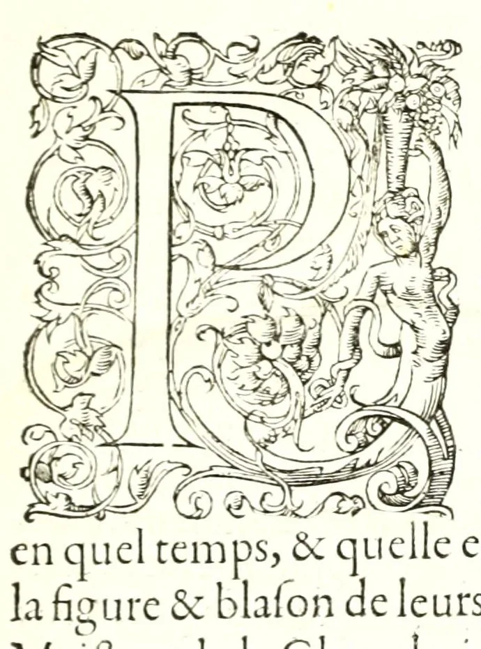 An illustration from Catalogve des tresillvstres dvcz et connestables de France : depuis le roy Clotaire premier du nom, iusques à trespuissant, tresmagnanime & tresuictorieux roy de France, Henry deuxieme, 1555, leaf 9