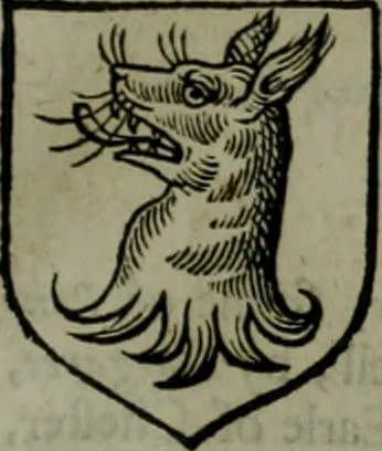 An illustration from A catalogve and succession of the kings, princes, dukes, marquesses, earles, and viscounts of this realme of England, since the Norman conquest, to this present yeere 1622. Together with their armes, wiues, and children; the times of their deaths and burials, with many of their memorable actions, 1622, leaf 102