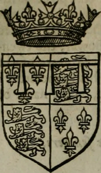 An illustration from A catalogve and succession of the kings, princes, dukes, marquesses, earles, and viscounts of this realme of England, since the Norman conquest, to this present yeere 1622. Together with their armes, wiues, and children; the times of their deaths and burials, with many of their memorable actions, 1622, leaf 109
