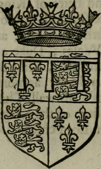 An illustration from A catalogve and succession of the kings, princes, dukes, marquesses, earles, and viscounts of this realme of England, since the Norman conquest, to this present yeere 1622. Together with their armes, wiues, and children; the times of their deaths and burials, with many of their memorable actions, 1622, leaf 109