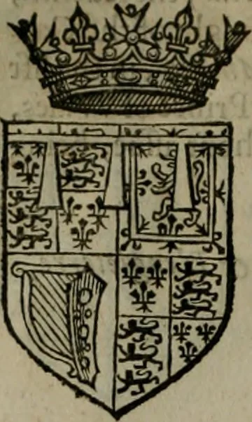 An illustration from A catalogve and succession of the kings, princes, dukes, marquesses, earles, and viscounts of this realme of England, since the Norman conquest, to this present yeere 1622. Together with their armes, wiues, and children; the times of their deaths and burials, with many of their memorable actions, 1622, leaf 111