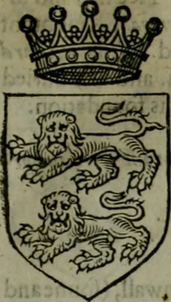 An illustration from A catalogve and succession of the kings, princes, dukes, marquesses, earles, and viscounts of this realme of England, since the Norman conquest, to this present yeere 1622. Together with their armes, wiues, and children; the times of their deaths and burials, with many of their memorable actions, 1622, leaf 114