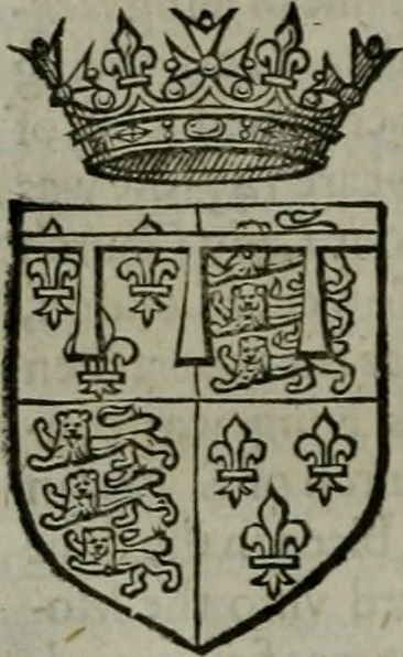 An illustration from A catalogve and succession of the kings, princes, dukes, marquesses, earles, and viscounts of this realme of England, since the Norman conquest, to this present yeere 1622. Together with their armes, wiues, and children; the times of their deaths and burials, with many of their memorable actions, 1622, leaf 119