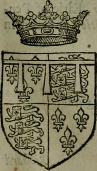 An illustration from A catalogve and succession of the kings, princes, dukes, marquesses, earles, and viscounts of this realme of England, since the Norman conquest, to this present yeere 1622. Together with their armes, wiues, and children; the times of their deaths and burials, with many of their memorable actions, 1622, leaf 122