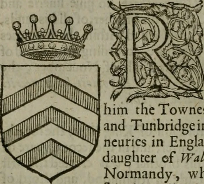 An illustration from A catalogve and succession of the kings, princes, dukes, marquesses, earles, and viscounts of this realme of England, since the Norman conquest, to this present yeere 1622. Together with their armes, wiues, and children; the times of their deaths and burials, with many of their memorable actions, 1622, leaf 123