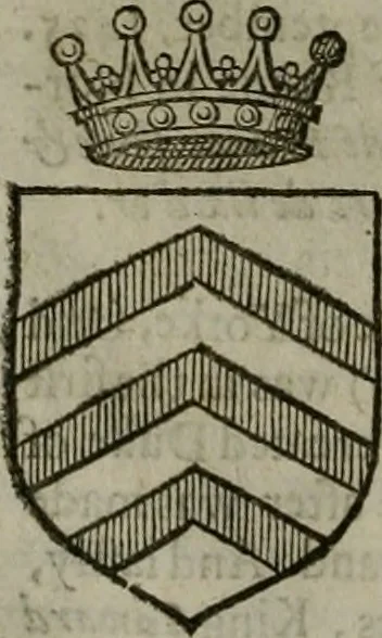 An illustration from A catalogve and succession of the kings, princes, dukes, marquesses, earles, and viscounts of this realme of England, since the Norman conquest, to this present yeere 1622. Together with their armes, wiues, and children; the times of their deaths and burials, with many of their memorable actions, 1622, leaf 123