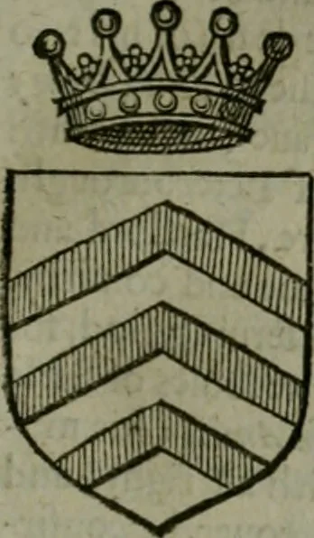 An illustration from A catalogve and succession of the kings, princes, dukes, marquesses, earles, and viscounts of this realme of England, since the Norman conquest, to this present yeere 1622. Together with their armes, wiues, and children; the times of their deaths and burials, with many of their memorable actions, 1622, leaf 124