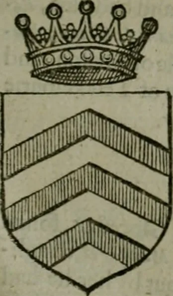 An illustration from A catalogve and succession of the kings, princes, dukes, marquesses, earles, and viscounts of this realme of England, since the Norman conquest, to this present yeere 1622. Together with their armes, wiues, and children; the times of their deaths and burials, with many of their memorable actions, 1622, leaf 124